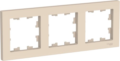 Рамка универсальная Systeme Electric AtlasDesign 3-м. бежевый картинка